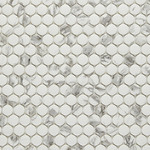 Avi Glass Marble Mosaics - Bianco Pennyround Matte/Glossy