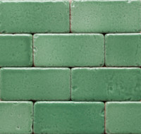 Helio Rustic Glazed Terracotta - Verde Claro Glossy
