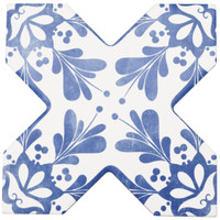 Cev Rhyme - Cross Floral Blue Matte
