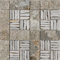 Mikado Stone Mosaic - Borders Grey Honed