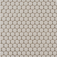 Eden Glazed Porcelain Mosaic - Penny Rounds Gray Matte