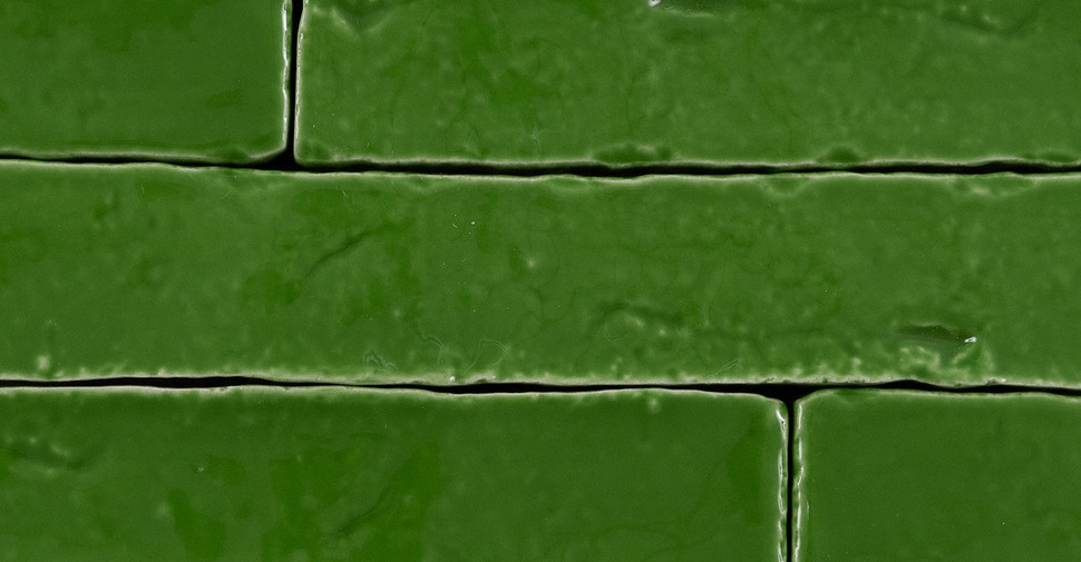 Mateo Rainbow Glazed Brick - Grass Glossy