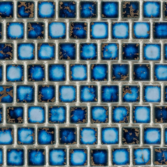 Atlantic Harmony Pool Tile - Terra Blue Glossy