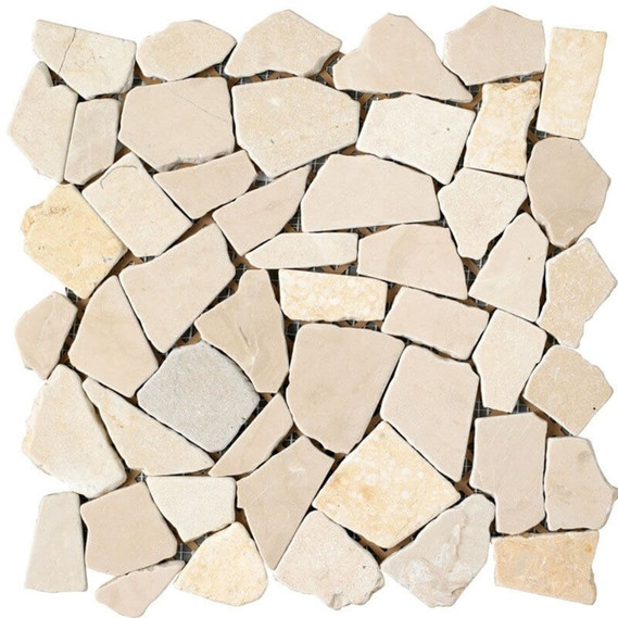 Eden Stone Mosaic - Smash Beige Tumbled