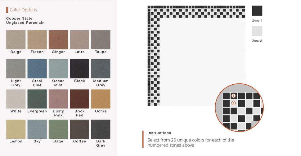 Copper State Parque - Wisteria Border Matte | Unglazed Porcelain