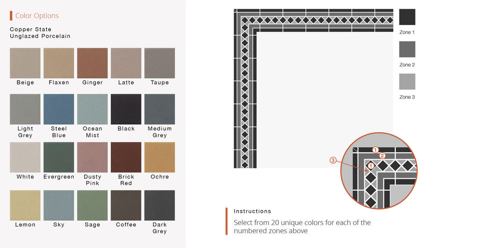 Copper State Parque - Hydrangea Border Matte | Unglazed Porcelain