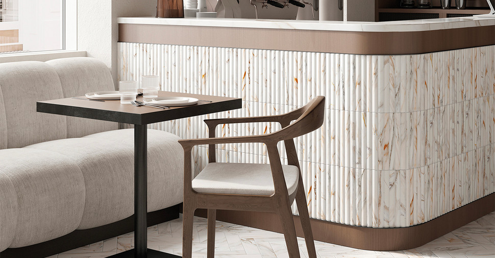 Pacifico Opera - Dimensional Calacatta Satin | Glazed Porcelain