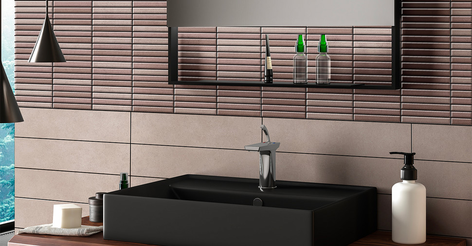 Gage Oblique - Pink Matte | Glazed Porcelain