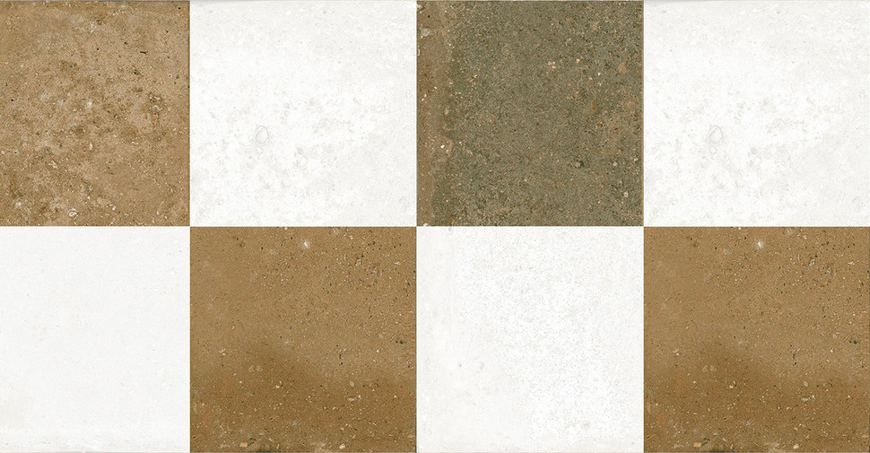 Gage Carbono - Terracotta Checkerboard Matte | Glazed Porcelain