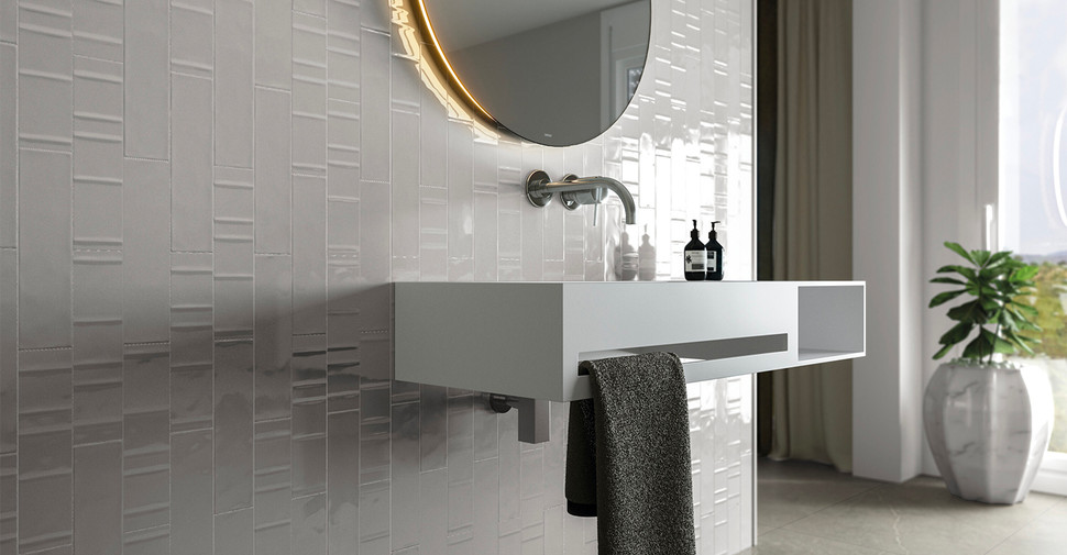 Onda Sonata - Deco White Glossy | Glazed Ceramic