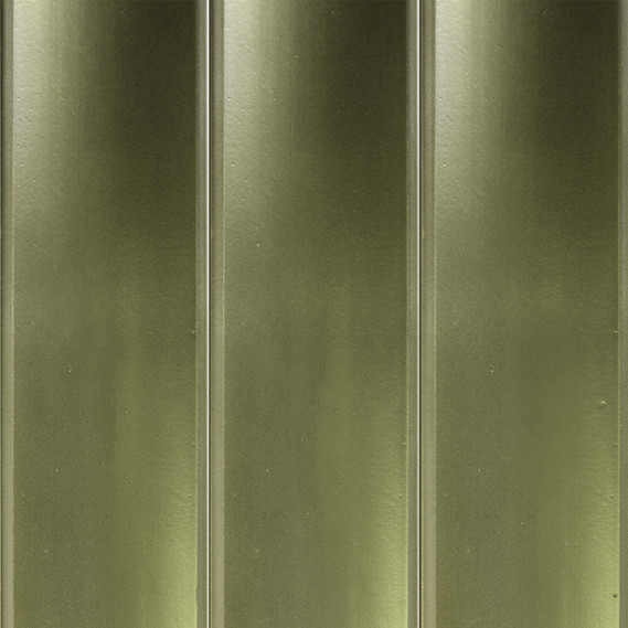 Magellan Fire Stone Concave - Moss Green Satin Stone Tile