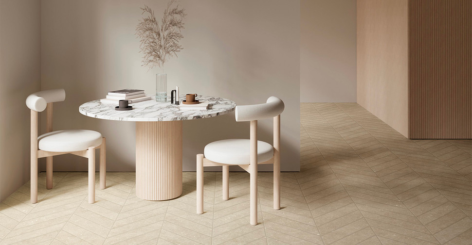 Fabbrino Spire - Beige Satin | Glazed Porcelain