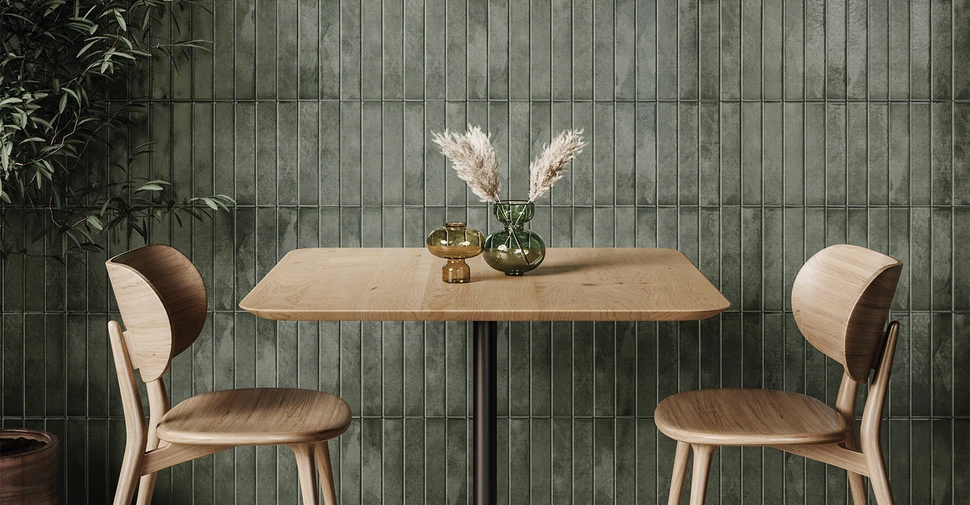 Madras Point - Green Glossy | Glazed Ceramic