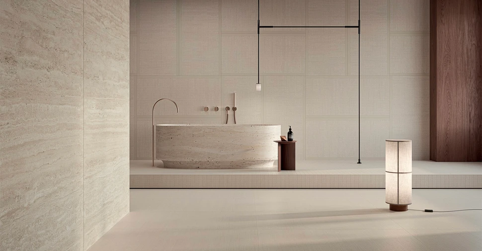 Vista Lotus - Oat Border Matte | Glazed Porcelain