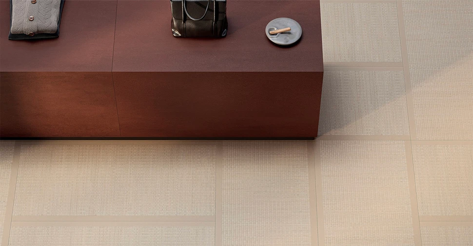 Vista Lotus - Jute Border Matte | Glazed Porcelain