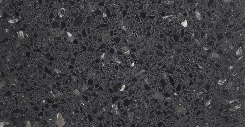 Aggregato Terrazzo - Black on Black Brushed