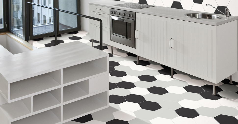 Balanza Floor Hex - Grey Matte