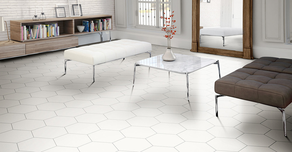 Balanza Floor Hex - White Matte