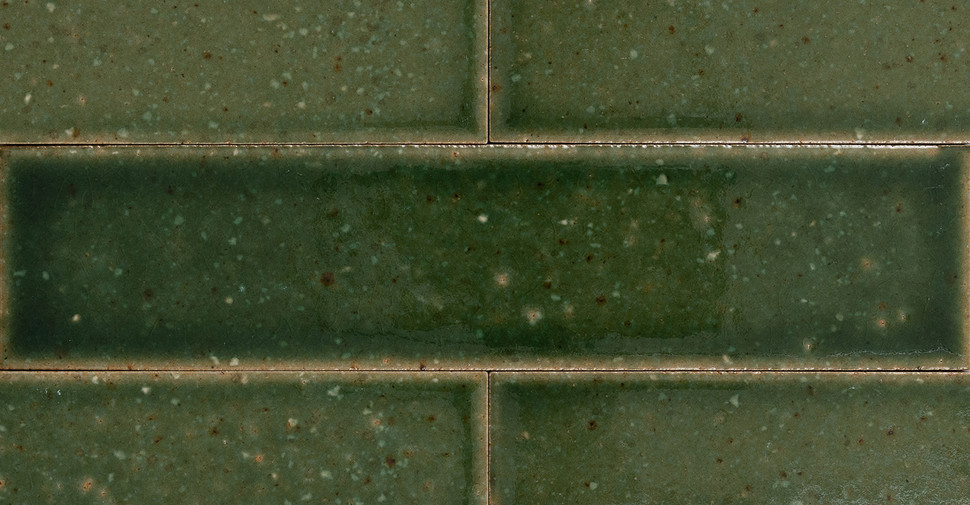 Naka Modern Glazed - Moss Green Glossy Glazed Porcelain Tile
