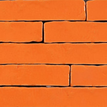 Mateo Rainbow Glazed Brick - Orange Crush Glossy