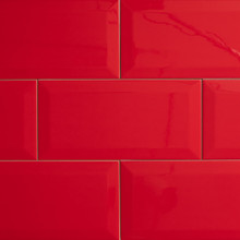 May Beveled Field - Red Glossy