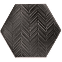 Porto Daphne - Black Zig Zag Undulating