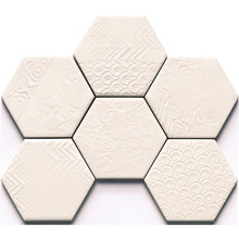 Porto Daphne - White Hex Mix Undulating