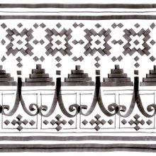 Vida Mason - Deco Black and White Border