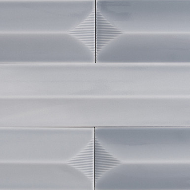 Color Ridge Gi Grey Cev Lumir - Ridge Pebble Grey Glossy Glazed Ceramic Tile