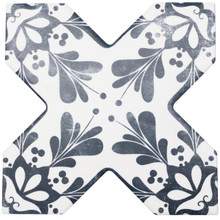 Cev Rhyme - Cross Floral Navy Matte