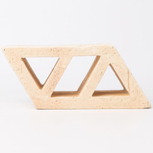 Amparo Breeze Block - Canted Lattice Straw Natural