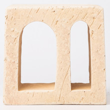 Amparo Breeze Block - Asymmetrical Arches Straw Natural