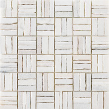 Mikado Stone Mosaic - Basket White Honed