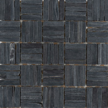 Mikado Stone Mosaic - Basket Black Honed
