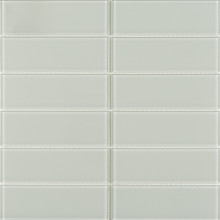 Classic Tile Pane Glass Mosaic - Bone Glossy