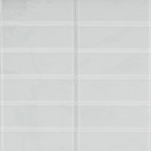 Classic Tile Pane Glass Mosaic - White Glossy