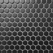 Eden Glazed Porcelain Mosaic - 1" Hexagon Black Matte