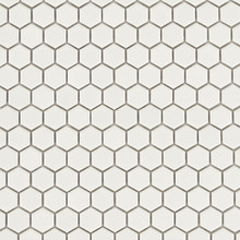 Eden Glazed Porcelain Mosaic - 1" Hexagon White Matte