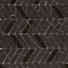 Avi Glass Marble Mosaics - Nero Chevron Matte/Glossy