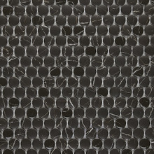 Avi Glass Marble Mosaics - Nero Pennyround Matte/Glossy