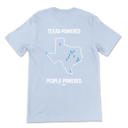 Texas-Powered (Unisex Sky Tee)