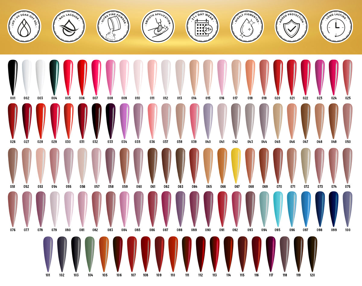 Noble NuRevolution Color Chart Full 120 Colors