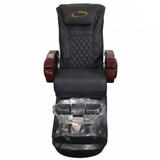 Spa Pedicure Chair For Nail Salon - Black Chair /  Black Base