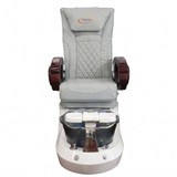 Spa Pedicure Chair For Nail Salon - Gray Chair / White Base