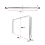 Half Moon Square LED Nail Desk Lamp