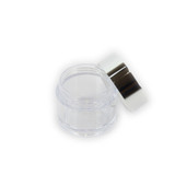 Empty Plastic Container For Powder 2oz Silver Cap