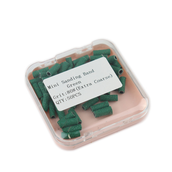Mini Green Sanding Band Grit #80 - 50pcs (Pink Box)