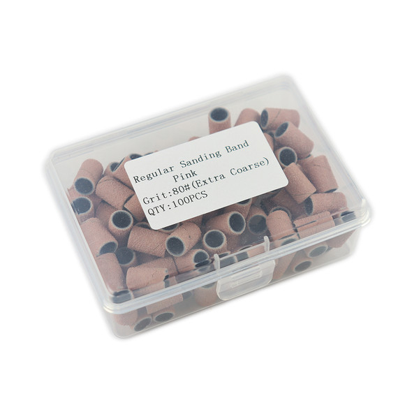 Regular Pink Sanding Band Grit #80 - 100pcs