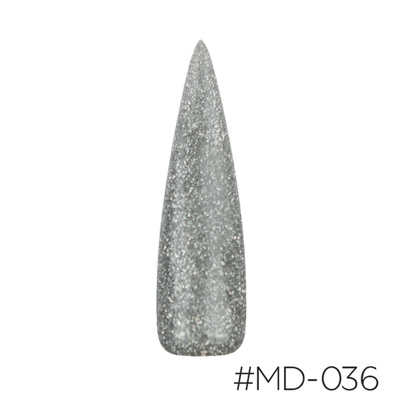 #M-036 MD Powder 2oz - Lit A Silver - Powder With Glitter