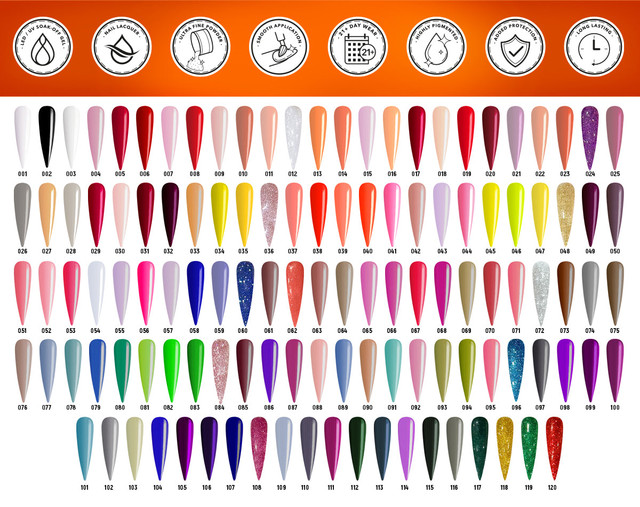 ## Elite NuRevolution Color Chart Full 120 Colors